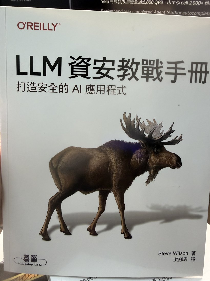 Cover of The Developer's Playbook for LLM Security, Traditional Chinese edition